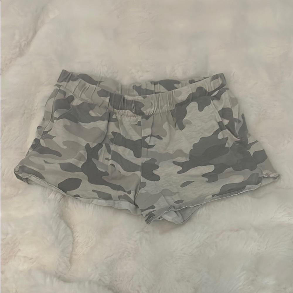 Camo Print Girls Shorts